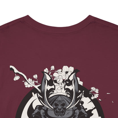 Drippy Tees Samurai Skull Shirt Double Sided Unisex Heavy Cotton Tee