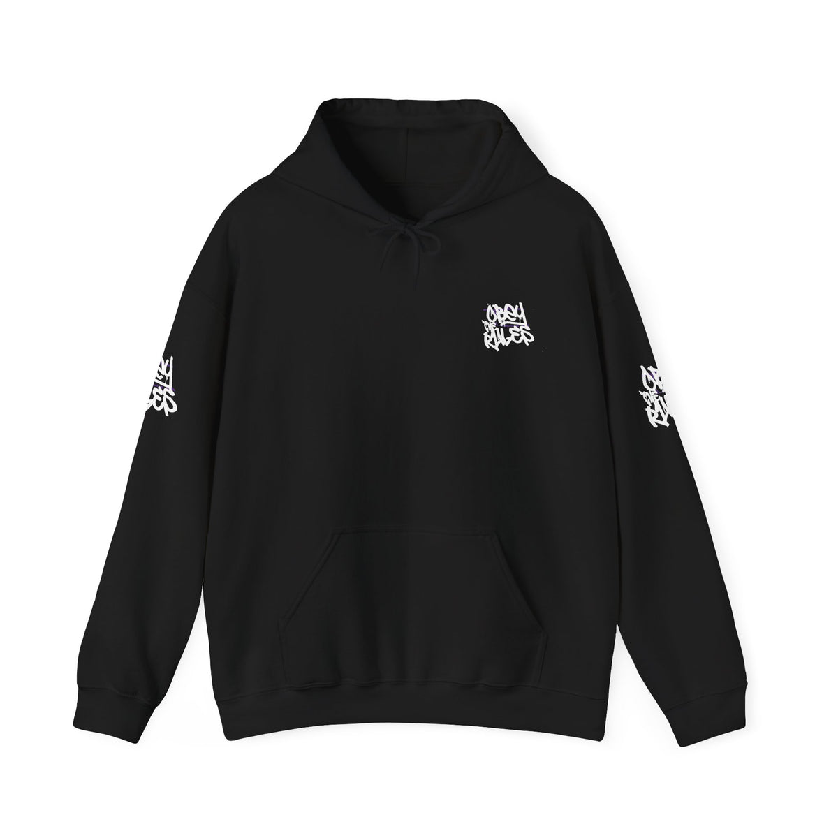 DTO Obey The Rules Trendy Unisex Heavy Blend™ Hoodie with Urban Angel Design - Perfect for Streetwear Lovers