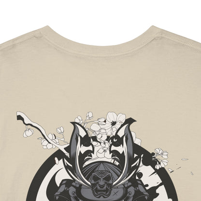 Drippy Tees Samurai Skull Shirt Double Sided Unisex Heavy Cotton Tee