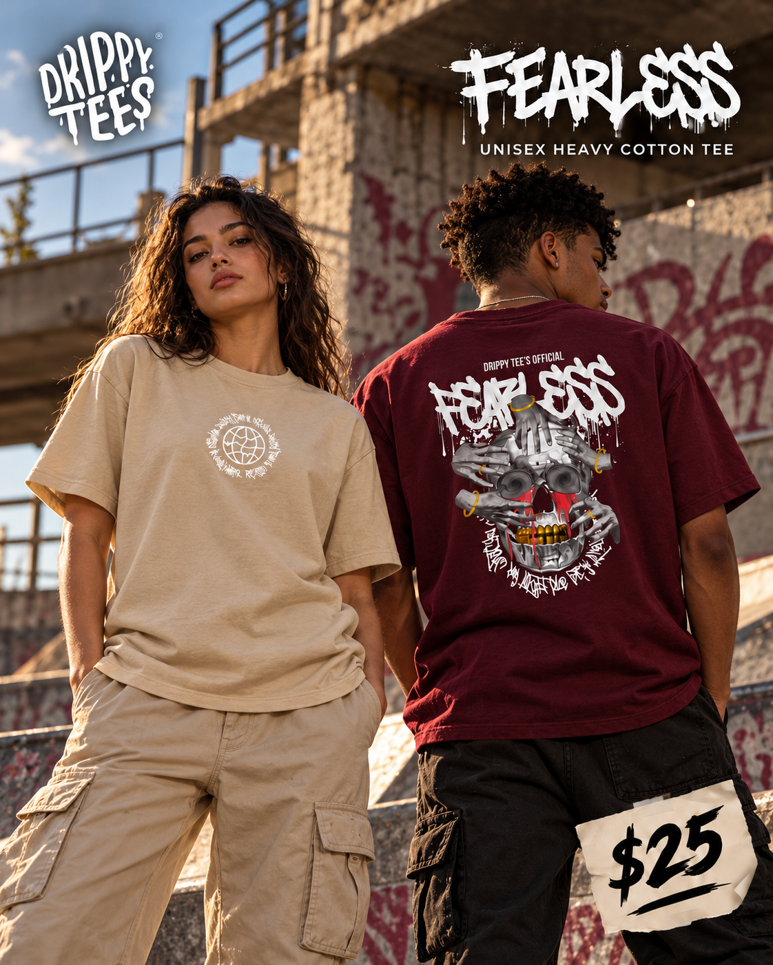 Drippy Tee's Fearless Unisex Heavy Cotton Tee
