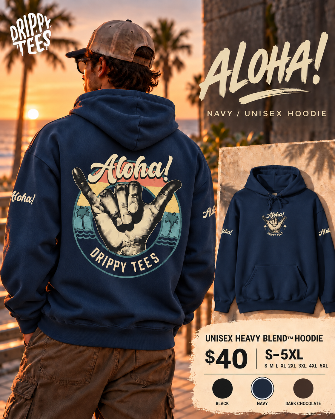 DTO Aloha! Unisex Heavy Blend™ Hooded Sweatshirt