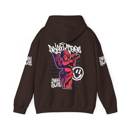 DTO Obey The Rules Trendy Unisex Heavy Blend™ Hoodie with Urban Angel Design - Perfect for Streetwear Lovers
