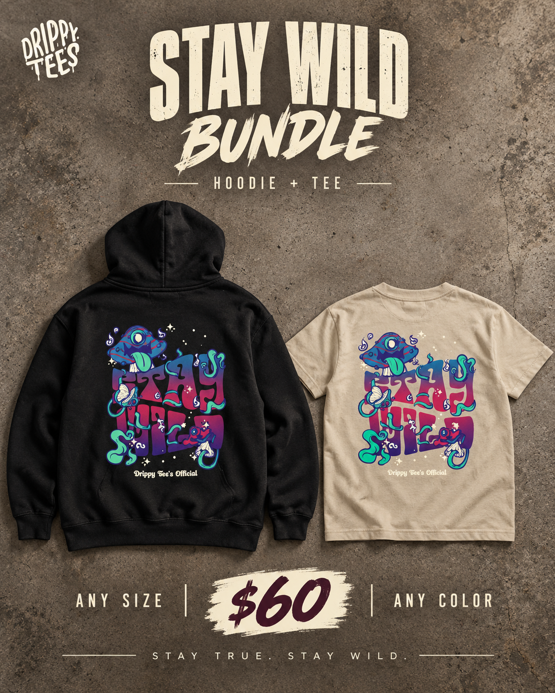 DTO | Stay Wild Bundle | Stay Wild Hoodie + Tee