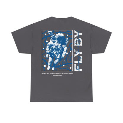 Drippy Tee's Fly By Astronaut Unisex Heavy Cotton Tee