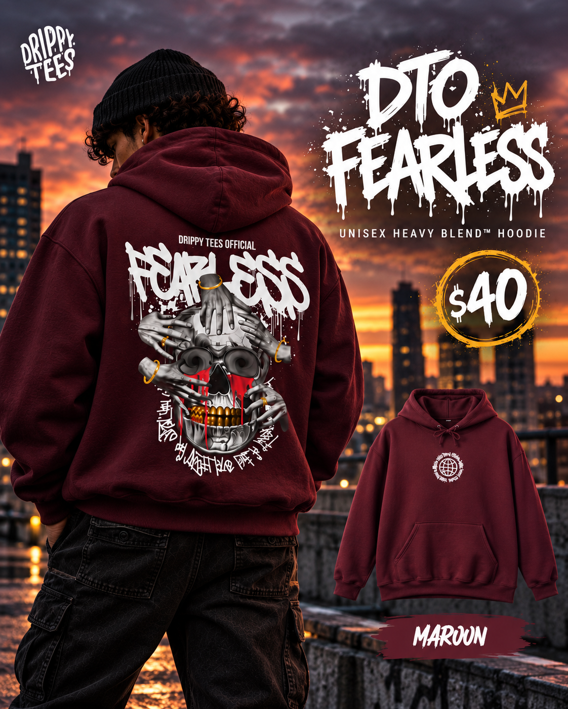 DTO Fearless Unisex Heavy Blend™ Hooded Sweatshirt