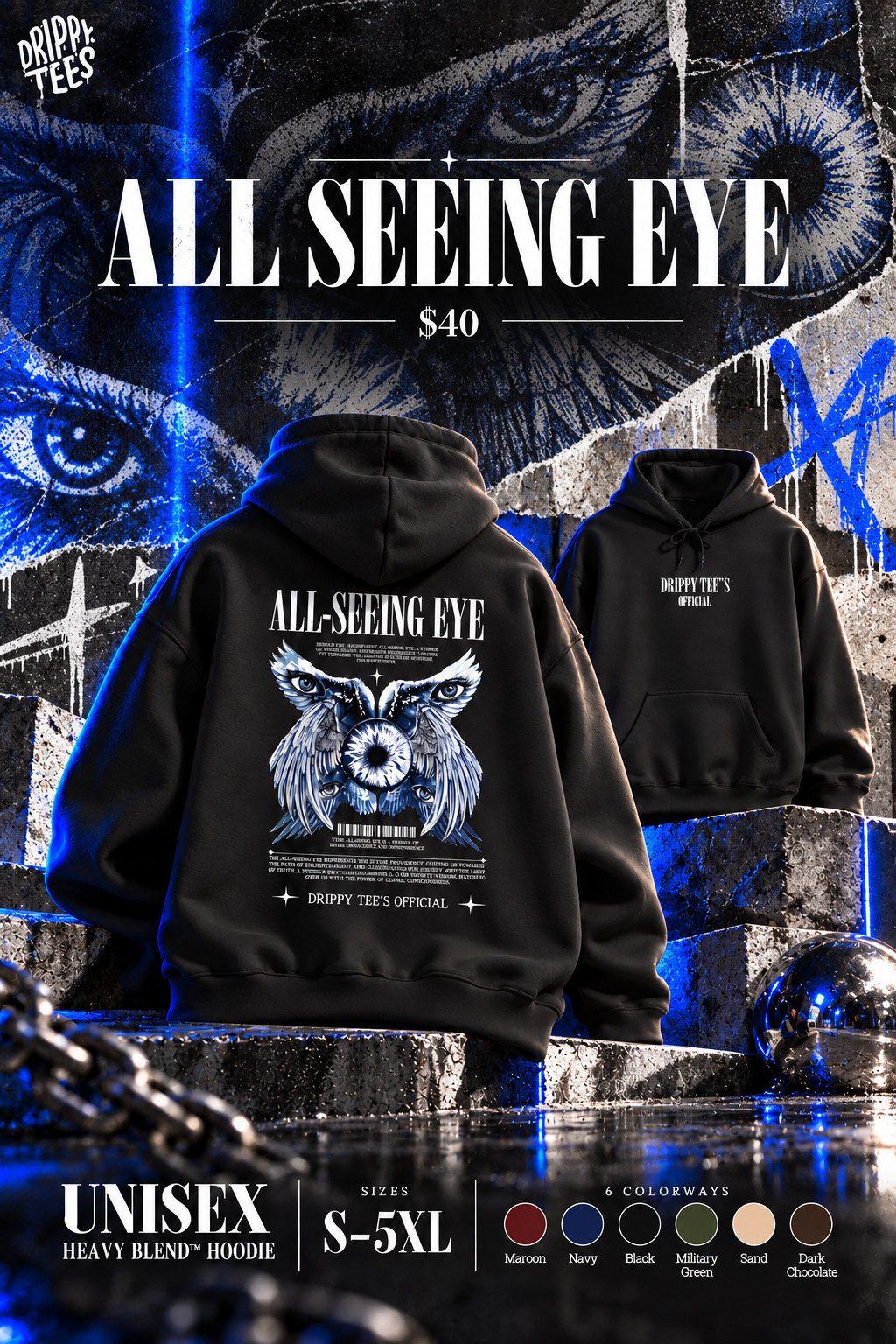 DTO All Seeing Eye Unisex Heavy Blend™ Hooded Sweatshirt