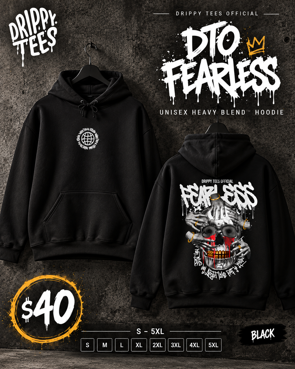 DTO Fearless Unisex Heavy Blend™ Hooded Sweatshirt