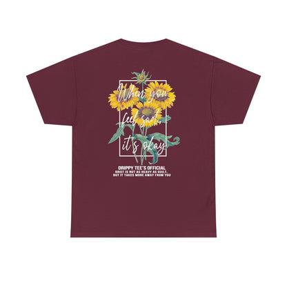 Drippy Tee's Sunflower Sadness Unisex Heavy Cotton Tee