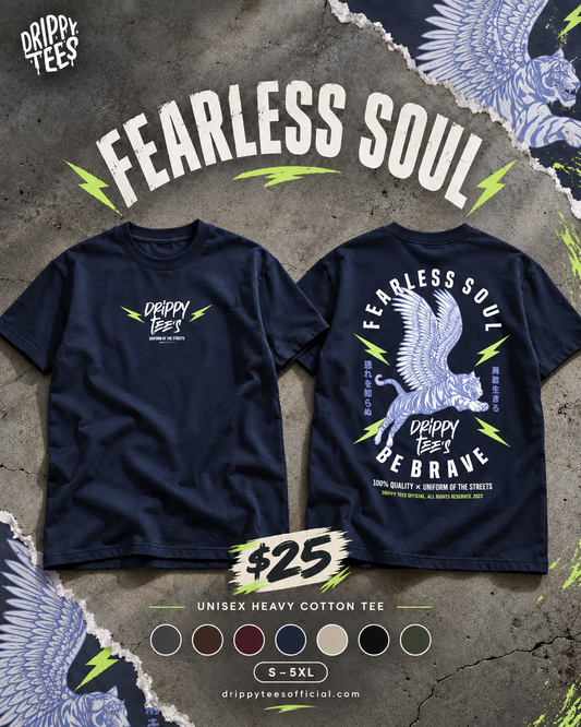 Drippy Tee's Fearless Soul Unisex Heavy Cotton Tee