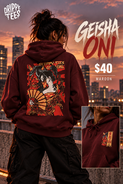 DTO Geisha Oni Unisex Heavy Blend™ Hooded Sweatshirt