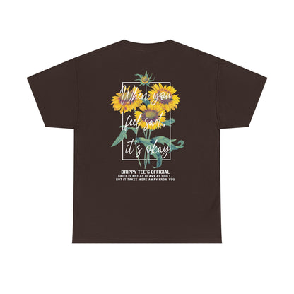 Drippy Tee's Sunflower Sadness Unisex Heavy Cotton Tee