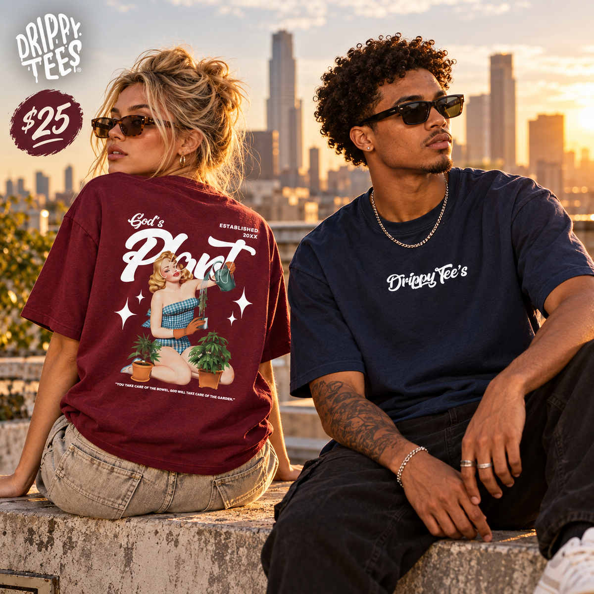 Drippy Tee's God's Plant Unisex Heavy Cotton Tee