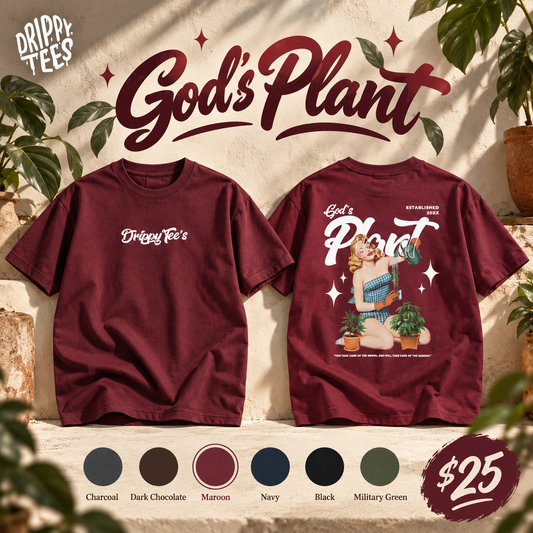 Drippy Tee's God's Plant Unisex Heavy Cotton Tee