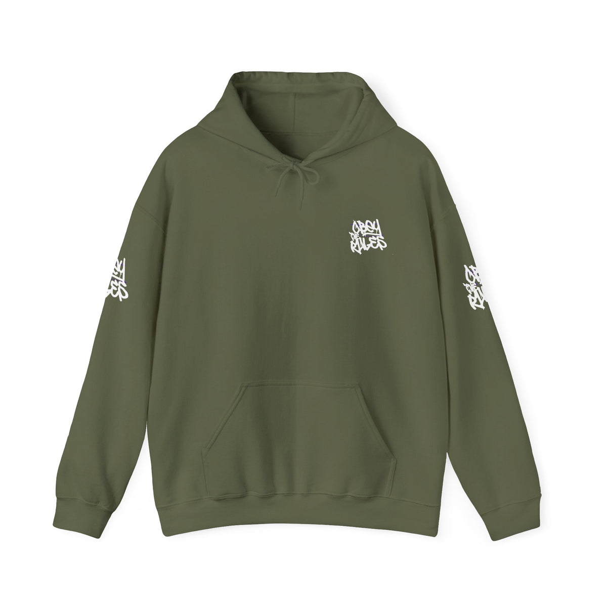 DTO Obey The Rules Trendy Unisex Heavy Blend™ Hoodie with Urban Angel Design - Perfect for Streetwear Lovers