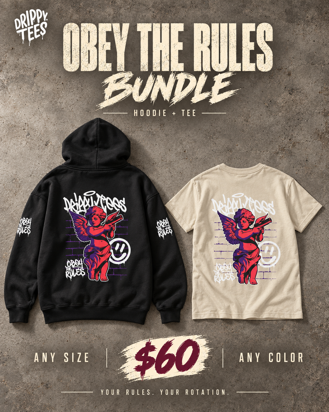 DTO | Obey The Rules Bundle | Obey The Rules Hoodie + Tee Bundle