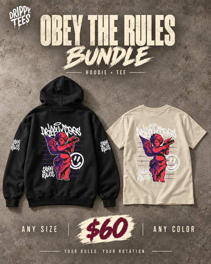 DTO | Obey The Rules Bundle | Obey The Rules Hoodie + Tee Bundle