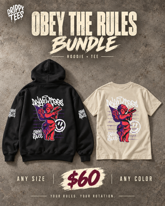 DTO | Obey The Rules Bundle | Obey The Rules Hoodie + Tee Bundle