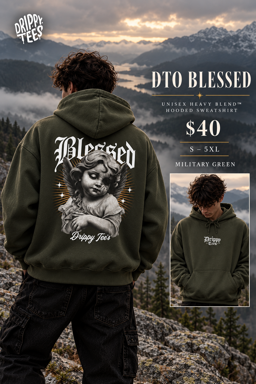 DTO Blessed Unisex Heavy Blend™ Hooded Sweatshirt