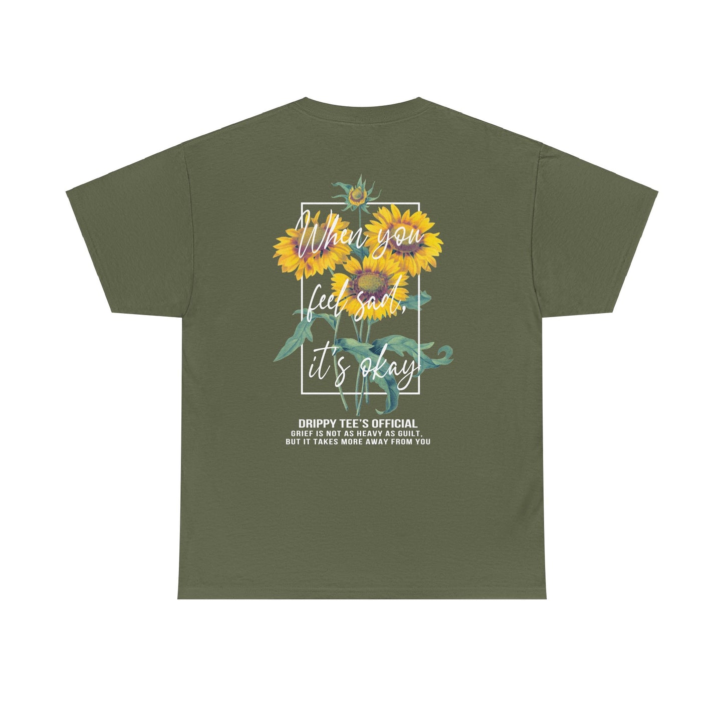 Drippy Tee's Sunflower Sadness Unisex Heavy Cotton Tee