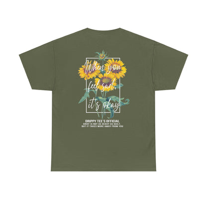 Drippy Tee's Sunflower Sadness Unisex Heavy Cotton Tee