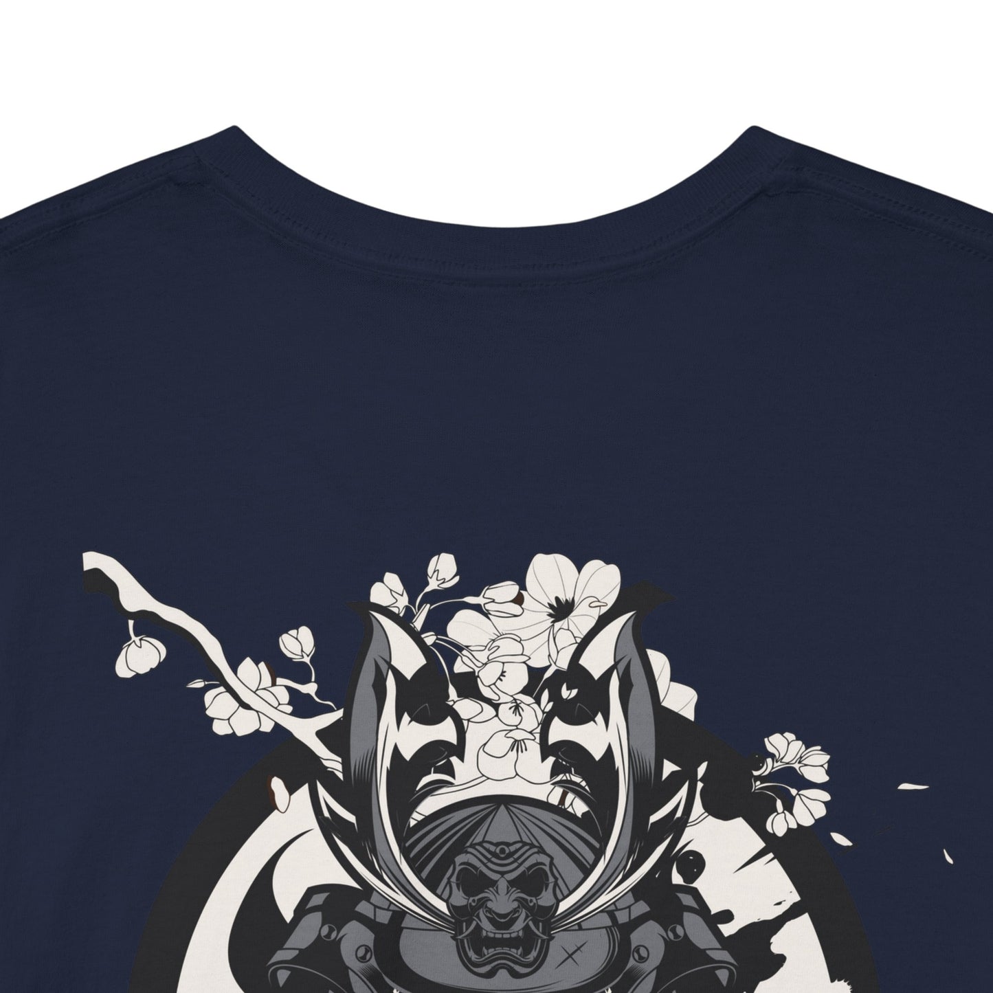 Drippy Tees Samurai Skull Shirt Double Sided Unisex Heavy Cotton Tee