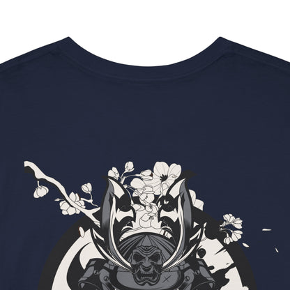 Drippy Tees Samurai Skull Shirt Double Sided Unisex Heavy Cotton Tee