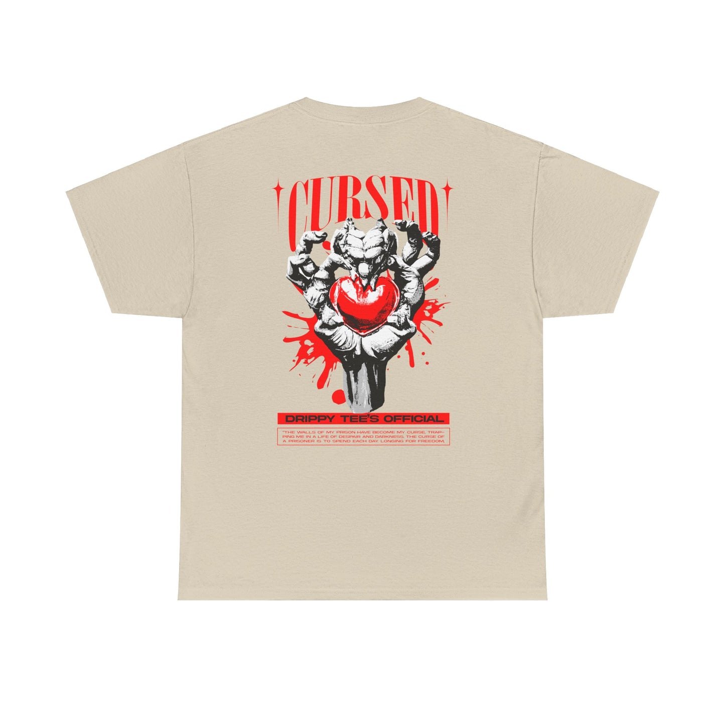 Drippy Tee's Cursed Heart Unisex Heavy Cotton Tee