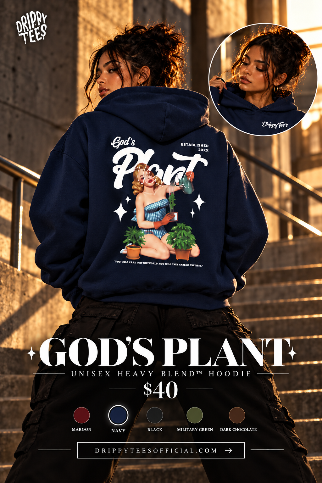 DTO God's Plant Unisex Heavy Blend™ Hooded Sweatshirt