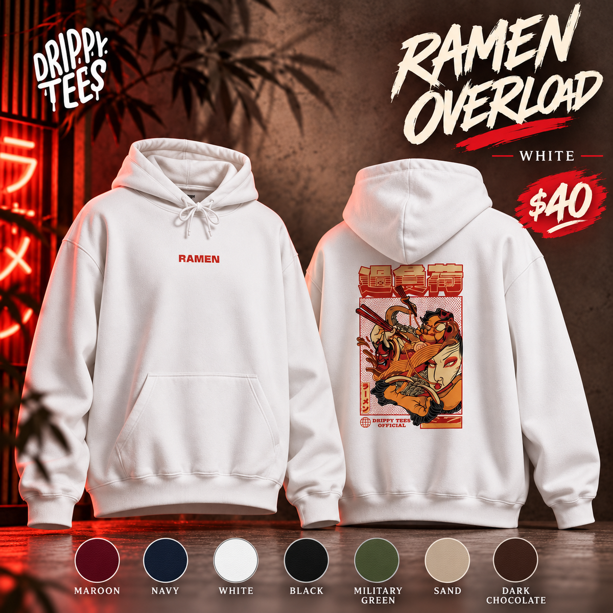 DTO Ramen Overload Unisex Heavy Blend™ Hooded Sweatshirt