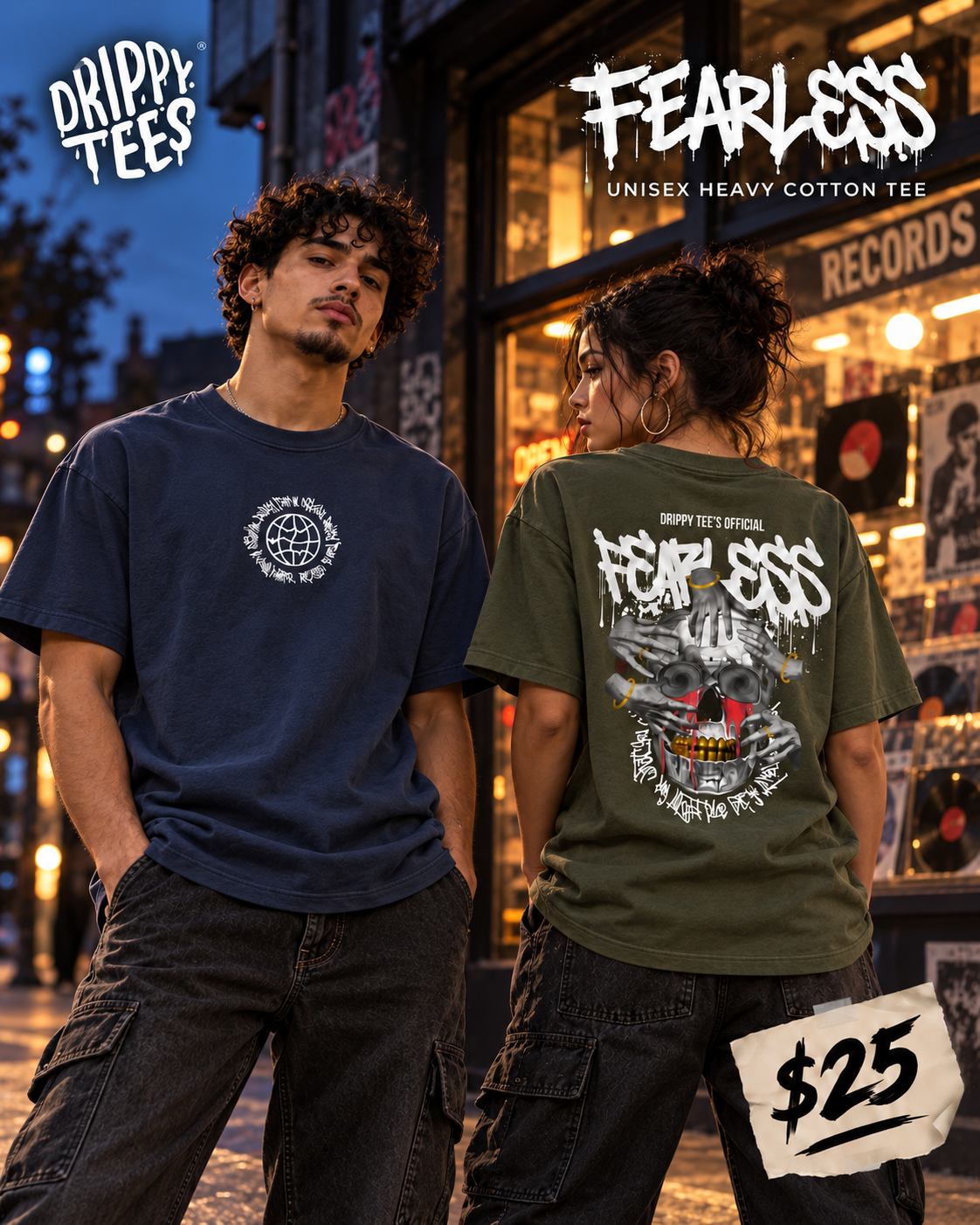 Drippy Tee's Fearless Unisex Heavy Cotton Tee
