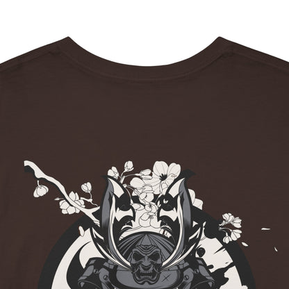 Drippy Tees Samurai Skull Shirt Double Sided Unisex Heavy Cotton Tee