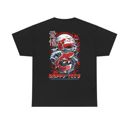 Drippy Tee's Midnight Moon Koi Unisex Heavy Cotton Tee