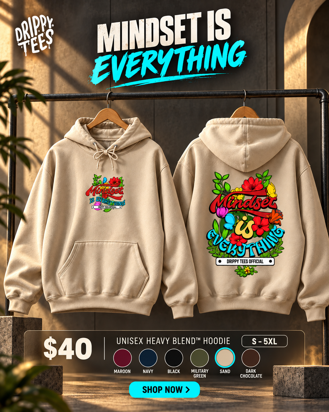 DTO Mindset Is Everything Unisex Heavy Blend™ Hooded Sweatshirt