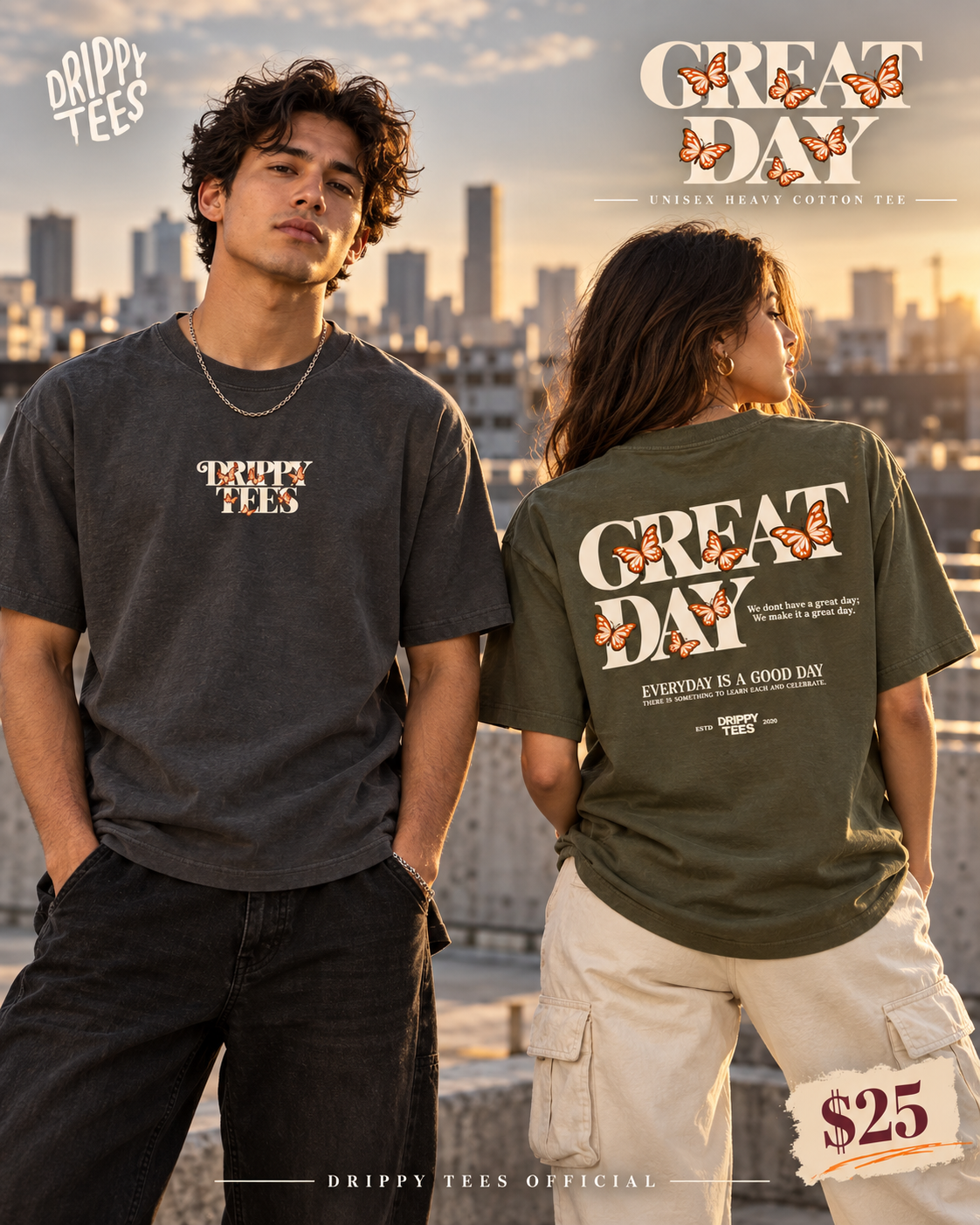 Drippy Tee's Great Day Unisex Heavy Cotton Tee