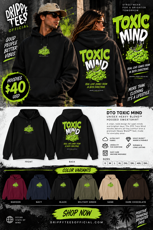 DTO Toxic Mind Unisex Heavy Blend™ Hooded Sweatshirt