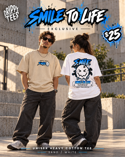 Drippy Tee's EXCLUSIVE Smile To Life Unisex Heavy Cotton Tee