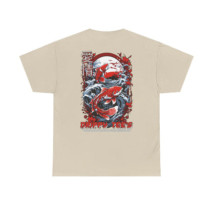 Drippy Tee's Midnight Moon Koi Unisex Heavy Cotton Tee