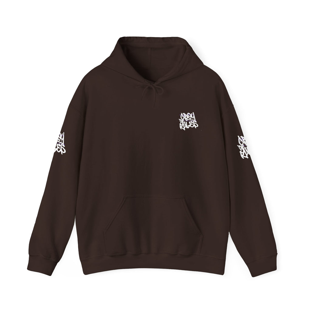 DTO Obey The Rules Trendy Unisex Heavy Blend™ Hoodie with Urban Angel Design - Perfect for Streetwear Lovers