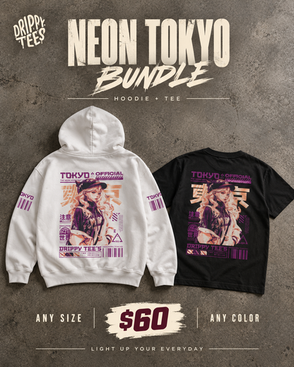 DTO | Neon Tokyo Bundle | Neon Tokyo Hoodie + Tee