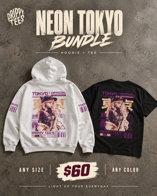 DTO | Neon Tokyo Bundle | Neon Tokyo Hoodie + Tee