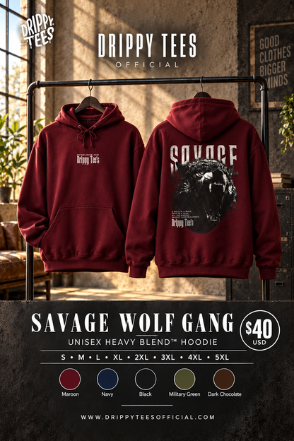 DTO Savage Wolf Gang Unisex Heavy Blend™ Hooded Sweatshirt