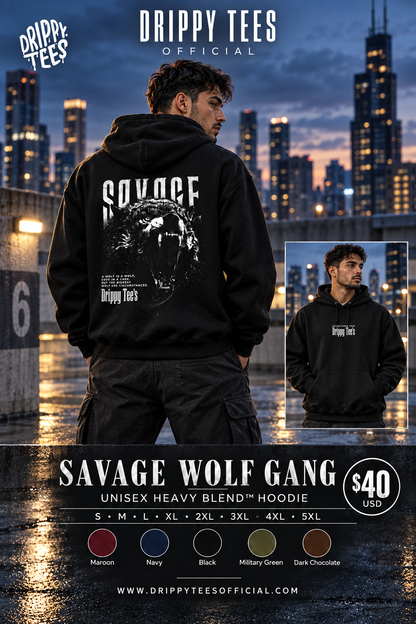 DTO Savage Wolf Gang Unisex Heavy Blend™ Hooded Sweatshirt