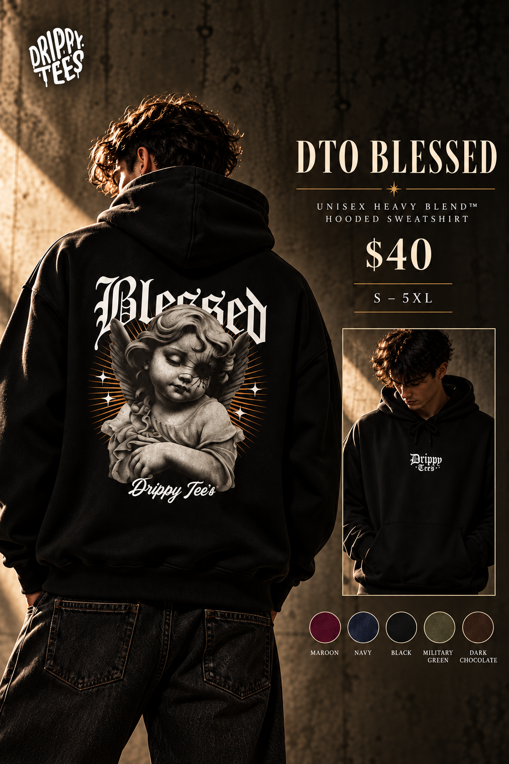 DTO Blessed Unisex Heavy Blend™ Hooded Sweatshirt