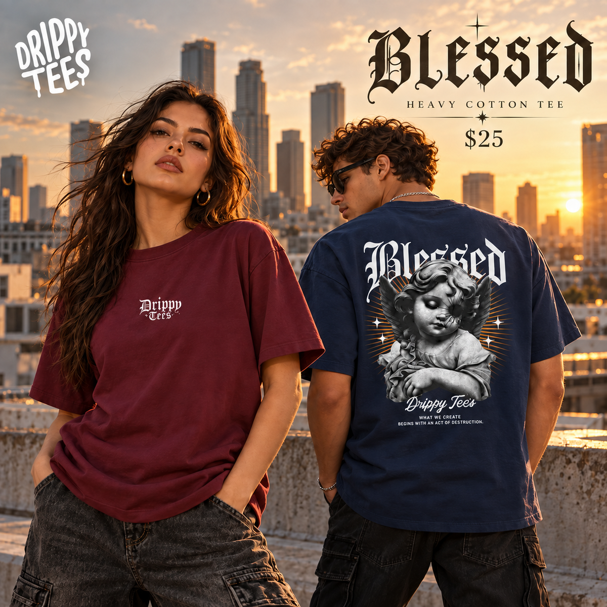 Drippy Tee's Blessed Unisex Heavy Cotton Tee