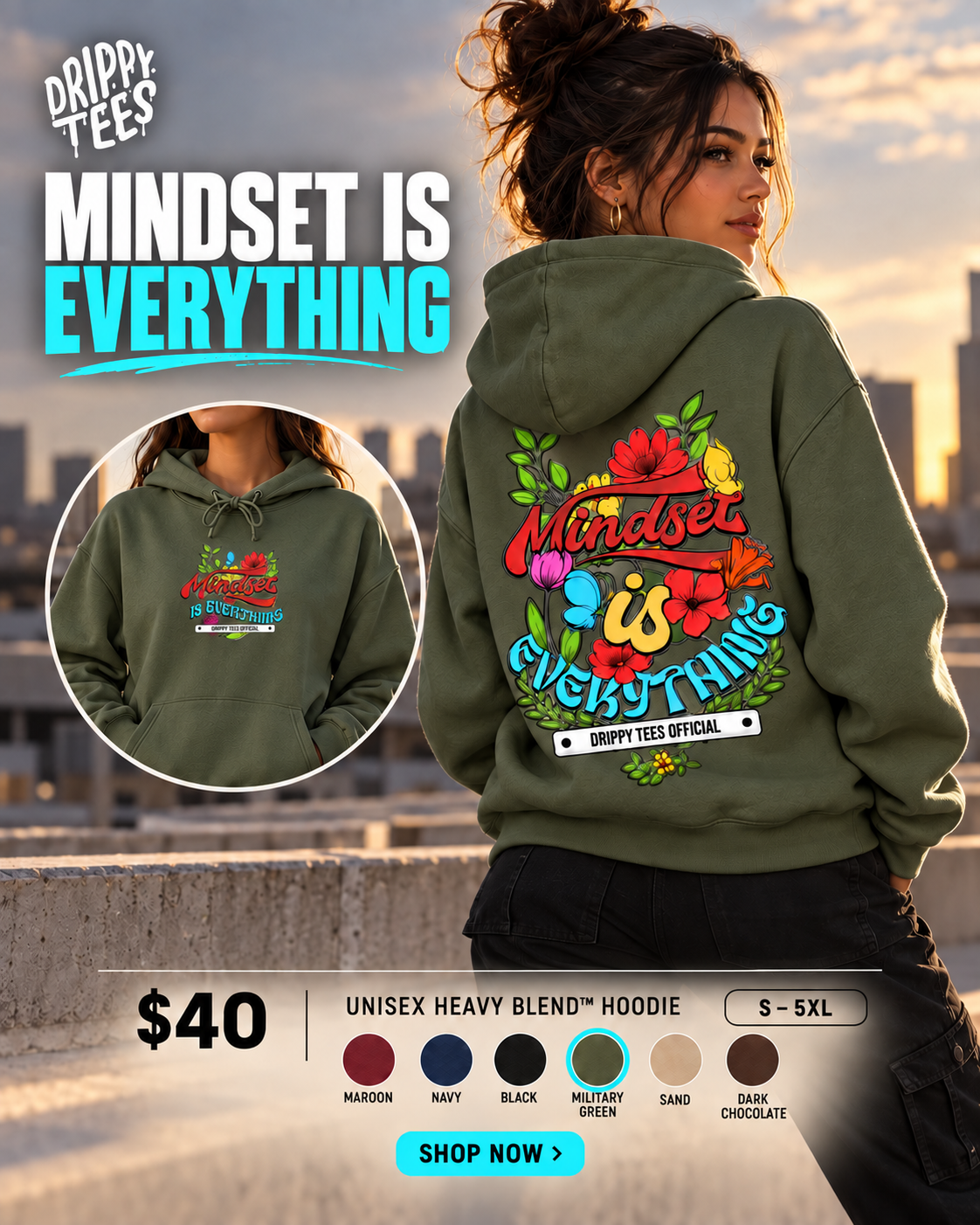 DTO Mindset Is Everything Unisex Heavy Blend™ Hooded Sweatshirt