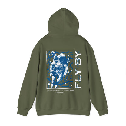 DTO Fly By Astronaut Unisex Heavy Blend™ Hooded Sweatshirt