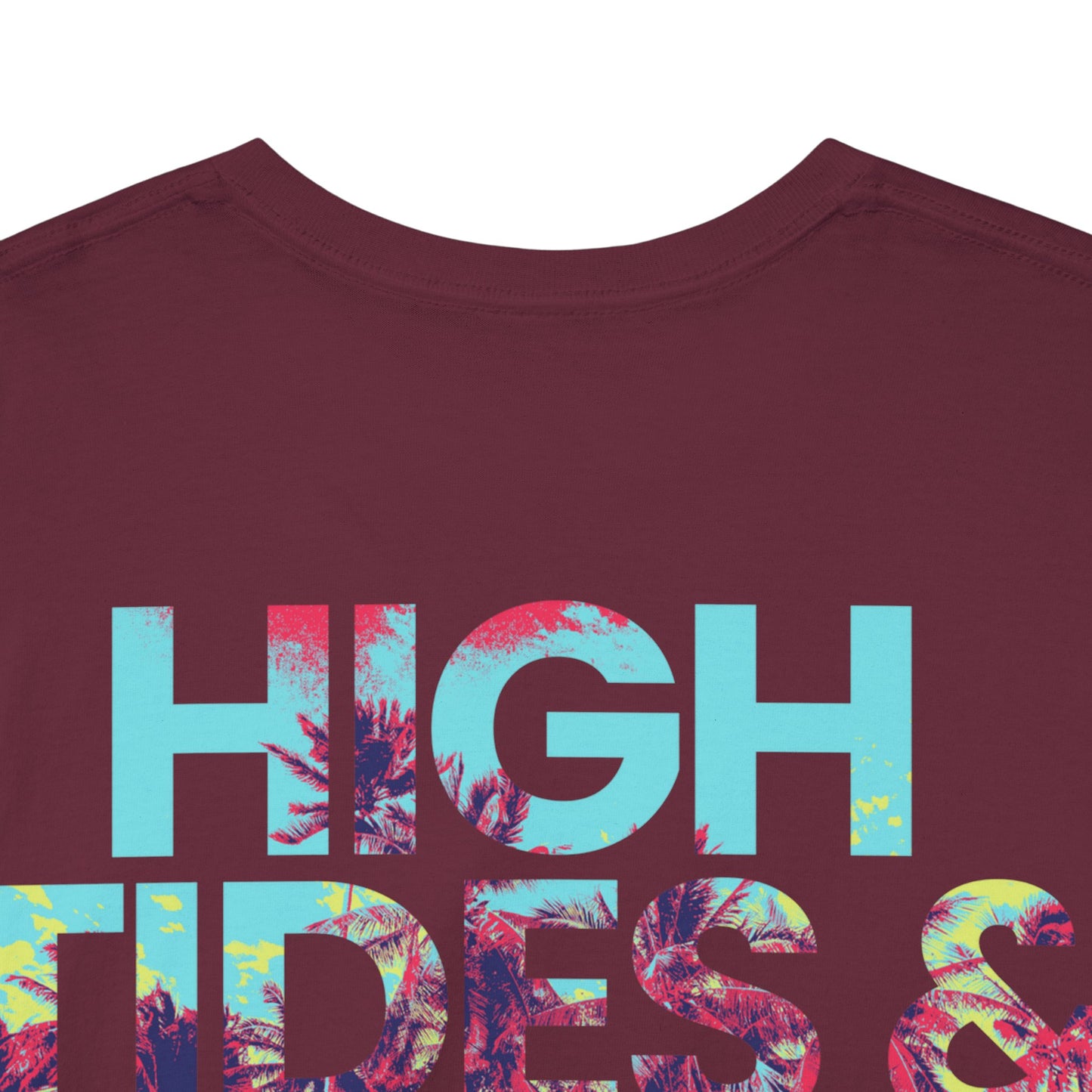 Drippy Tee's High Tides And Good Vibes Unisex Heavy Cotton Tee