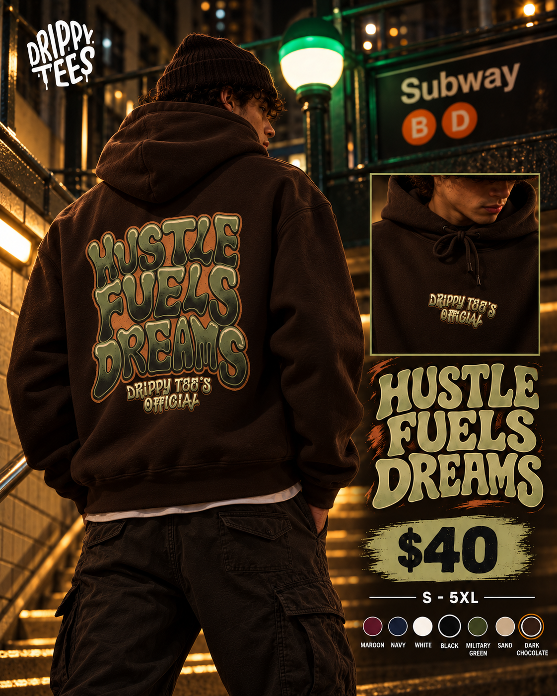 DTO Hustle Fuels Dreams Unisex Heavy Blend™ Hooded Sweatshirt