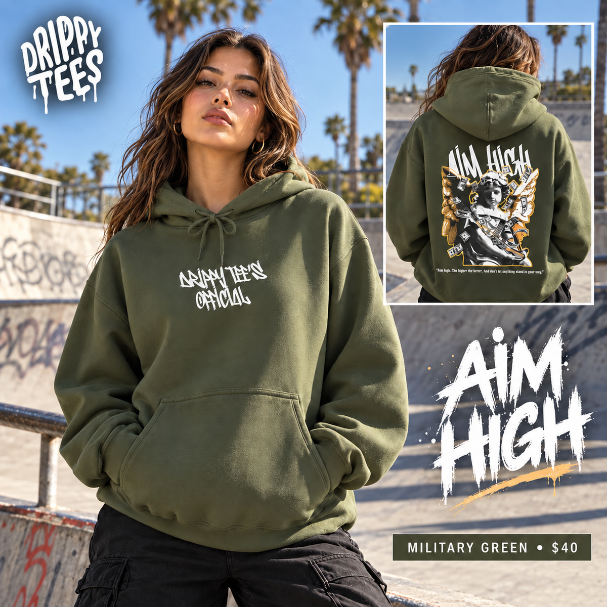 DTO Aim High Unisex Heavy Blend™ Hooded Sweatshirt