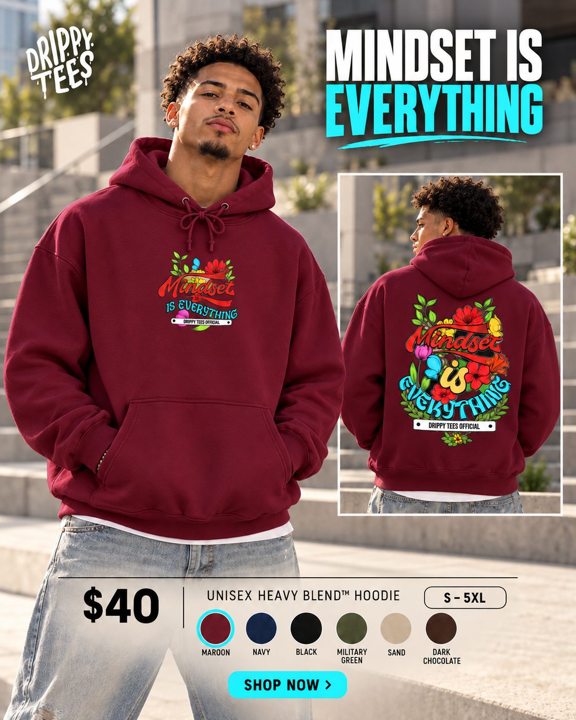 DTO Mindset Is Everything Unisex Heavy Blend™ Hooded Sweatshirt